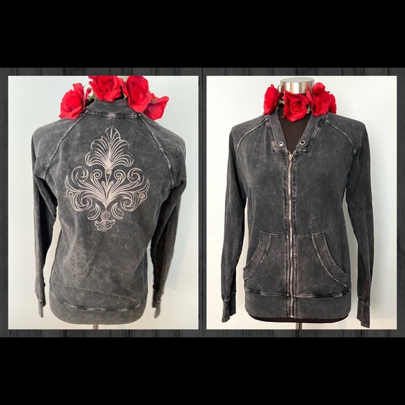 EUC zip-up Sweatshirt; women’s size Medium - Picture 1 of 5